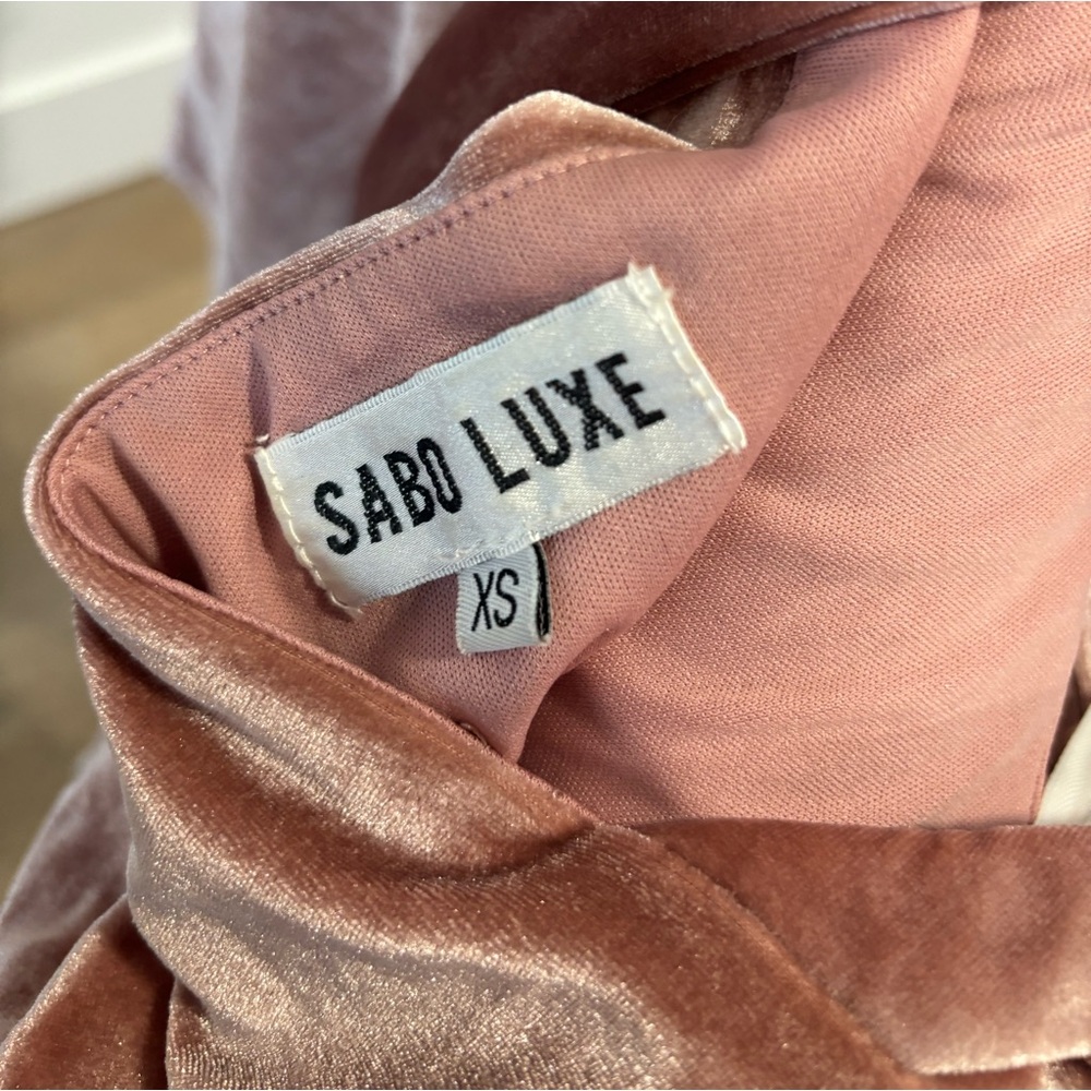 Sabo Luxe Velvet Ring Playsuit Pink Size XS - Picture 7 of 7